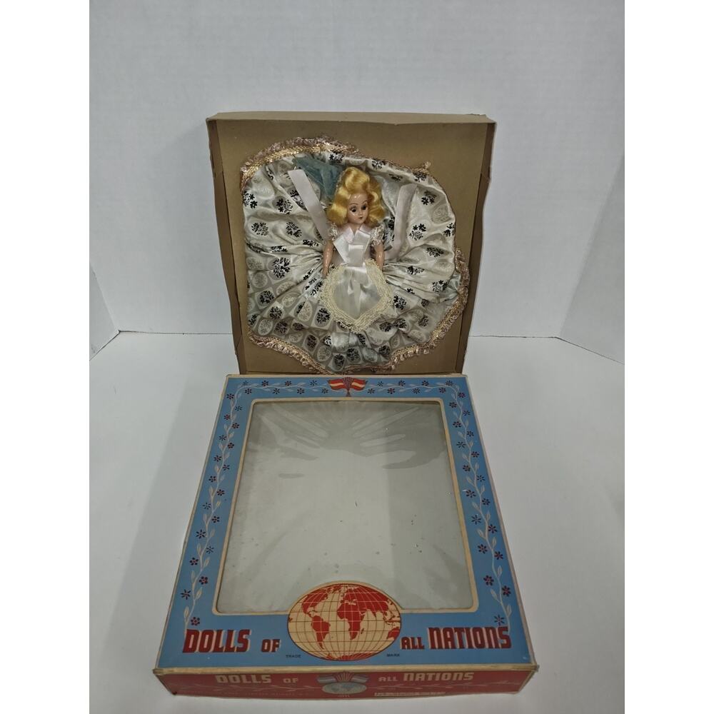 Dutchess Dolls Corp Dolls Of All Nations 1940's Vintage Swedish Girl In Dress